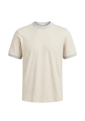 Fradi contrast-trim T-shirt - Neutrals