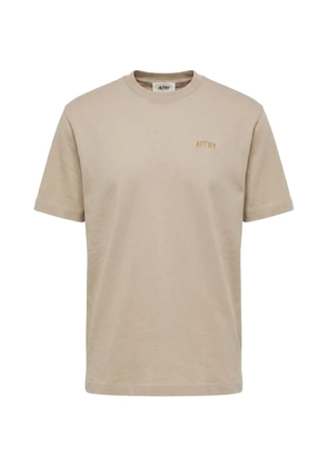 Autry logo-embroidered T-shirt - Neutrals