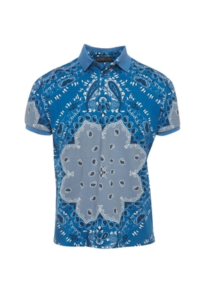Etro Pre-Owned paisley-print polo shirt - Blue