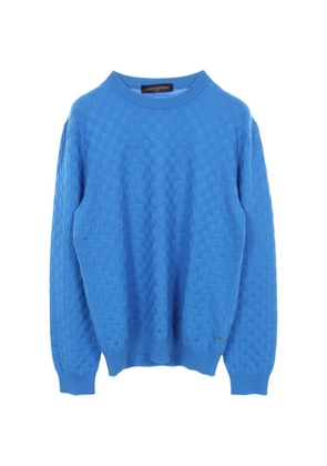Louis Vuitton Pre-Owned 2010s Damier crew-neck sweater - Blue