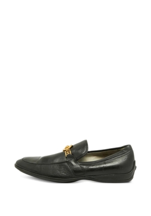Versace Pre-Owned Medusa-buckle leather loafers - Black