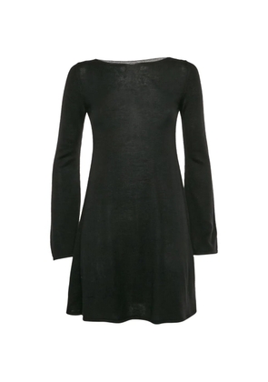 Saint Laurent Pre-Owned 2010 flared stretch-knit dress - Black