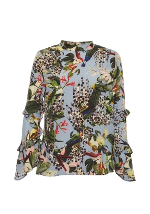 SANDRO Louella floral-print top - Blue