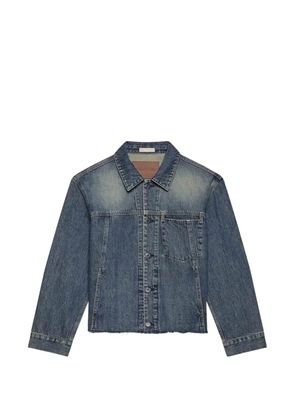 Helmut Lang frayed-hem denim jacket - Blue