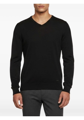 Armani Vintage V-neck long-sleeve sweater - Black