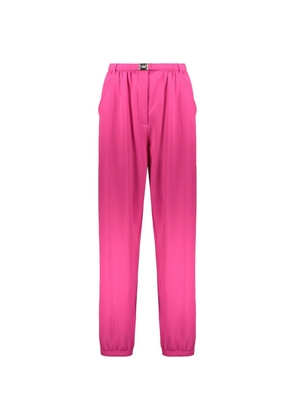 Boutique Moschino belted pleated track pants - Pink
