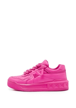 Valentino Garavani Pre-Owned One Stud leather low-top sneakers - Pink