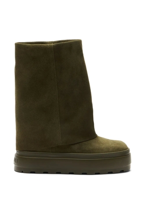 Casadei suede wedge ankle boots - Green