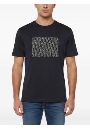 Giorgio Armani Pre-Owned Monogram-appliqué T-shirt - Blue
