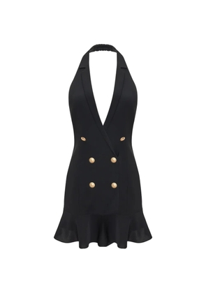 OCCLEUS Noir double-breasted ruffled dress - Black