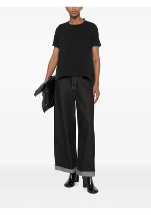 sacai pleated-back T-shirt - Black