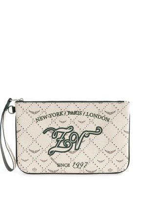Zadig&Voltaire logo-print wristlet pouch - Neutrals