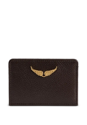Zadig&Voltaire ZV Pass grained leather card holder - Brown