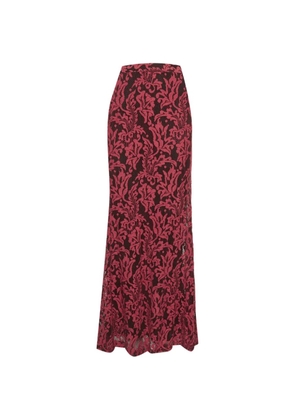 Roberto Cavalli Vintage floral-pattern maxi skirt - Red