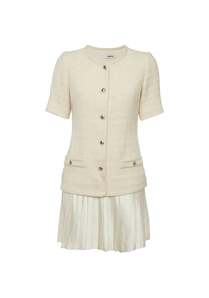 SANDRO pleated mini dress - White