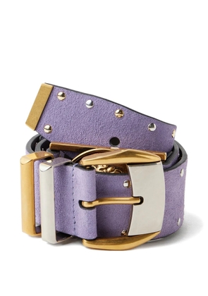 Versace studded crosta belt 4 cm - Purple