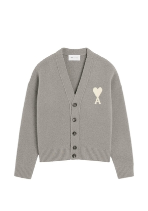 AMI Paris alpaca cardigan with Ami de Coeur - Grey