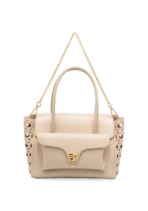 Coccinelle Double Beat laser-cut shoulder bag - Neutrals