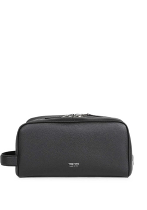 TOM FORD grained leather wash bag - Black