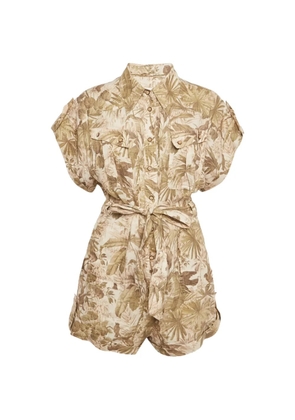 ZIMMERMANN tropical-print playsuit - Neutrals