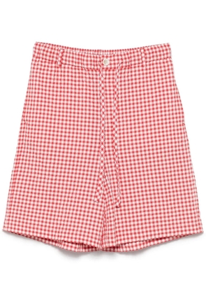 Marni gingham seersucker shorts - Red