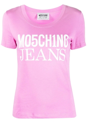 Moschino logo-print cotton T-shirt - Pink