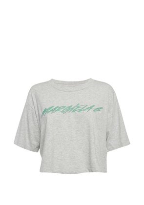 Maison Martin Margiela Pre-Owned printed cropped T-shirt - Grey