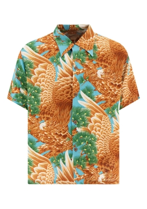 Sun Surf eagle-print shirt - Brown