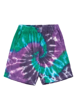 SOUTH2 WEST8 tie-dye terry-cloth shorts - Purple