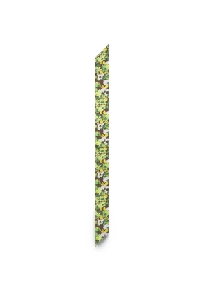 Marni Pop Flowers silk scarf - Green