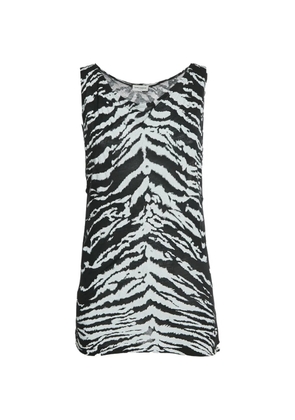 Saint Laurent Pre-Owned 2013 leopard-print tank top - Black