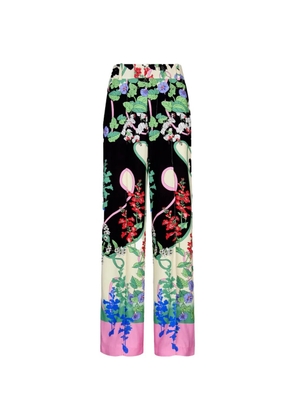 Smythe floral-print slouch trousers - Black