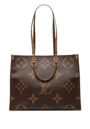 Louis Vuitton Pre-Owned 2019 Monogram Reverse Giant OnTheGo GM satchel - Brown