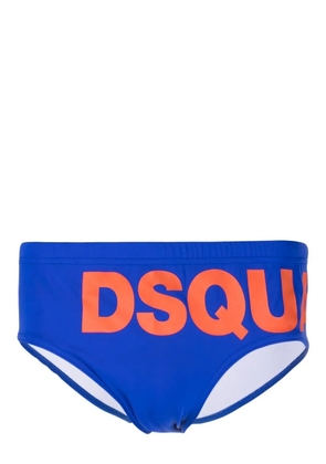 DSQUARED2 logo-print swimming trunks - Blue