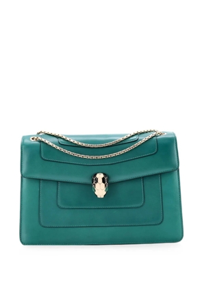 Bvlgari Pre-Owned Serpenti Forever Square Leather Medium shoulder bag - Green