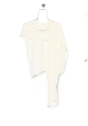Patrizia Pepe logo-charm asymmetric scarf - Neutrals