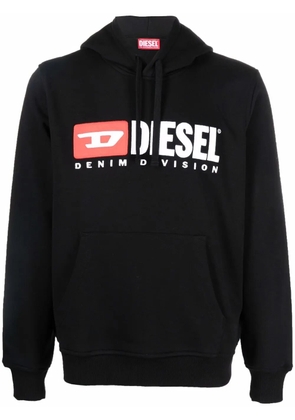 Diesel S-Ginn-Hood-Div logo-appliqué hoodie - Black