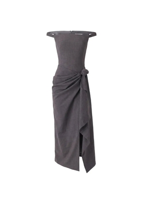 Monse off-shoulder draped dress - Grey
