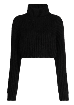 DSQUARED2 ribbed-knit cropped jumper - Black