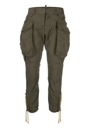 DSQUARED2 lace-up slim-fit trousers - Green
