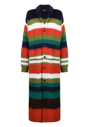 DSQUARED2 striped knitted maxi dress - Orange