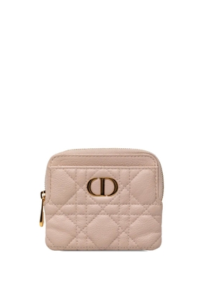 Christian Dior Pre-Owned 2024 Calfskin Cannage Supple Caro Lavender coin pouch - Pink
