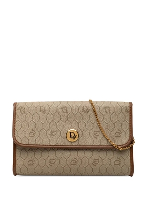 Christian Dior Pre-Owned 20th Century Honeycomb Coated Canvas Chain shoulder bag - Neutrals