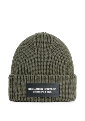DSQUARED2 Heritage knit beanie - Green