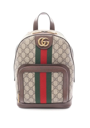 Gucci Pre-Owned 2016-2026 Small GG Supreme Web Ophidia backpack - Neutrals