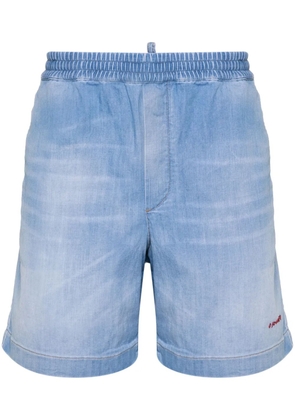 DSQUARED2 logo-embroidered bermuda shorts - Blue