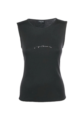 Giorgio Armani Pre-Owned embellished sleeveless tank top - Black