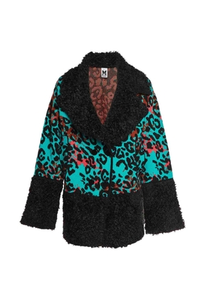 Missoni Pre-Owned leopard-pattern jacquard-knit coat - Black