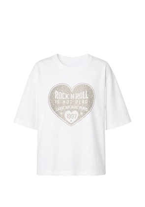 Zadig&Voltaire heart-motif rhinestone-embellished T-shirt - White