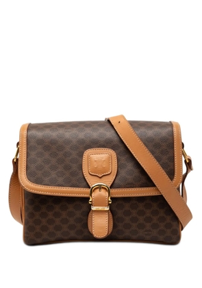 Celine Pre-Owned 2016 Macadam Coated Canvas crossbody bag - Brown